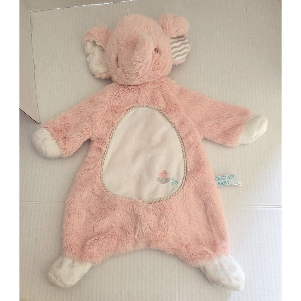 Douglas Baby Pink Elephant Sshlumpie Plush Security Blanket Lovey 2018 18"